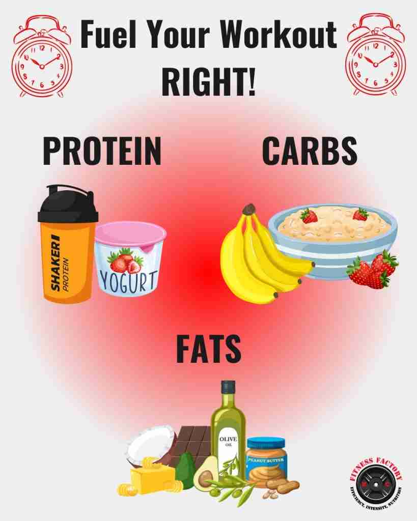 fuel your workouts with protein, carbs, fats